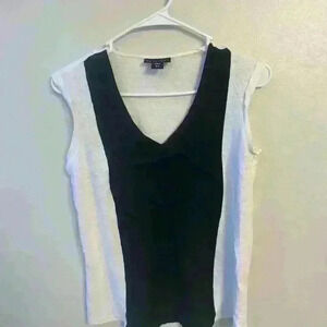 Metaphor woman's black and white tank size small